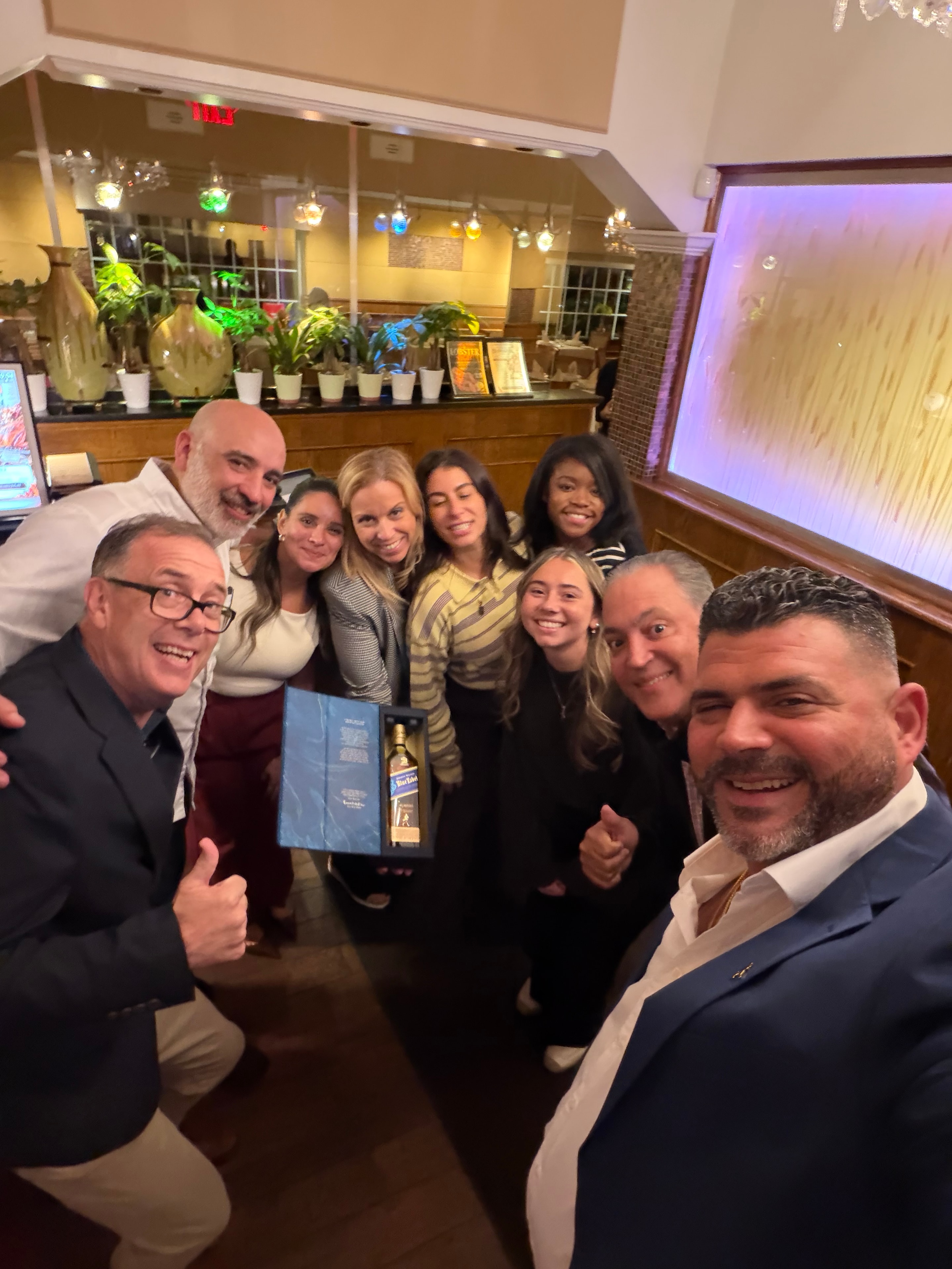 Gregor Cattanach with guests at a Johnnie Walker dinner, The Spanish Tavern